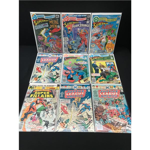 LOT OF 9 COMICS FEATURING SUPERMAN - DC COMICS