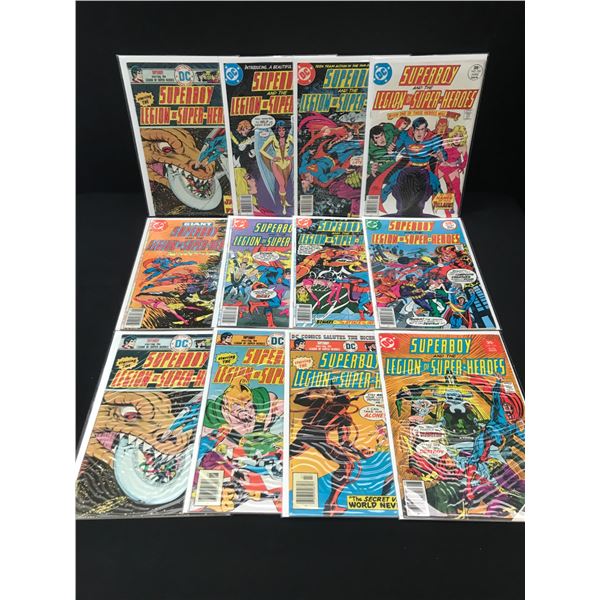 LOT OF 12 SUPERBOY AND THE LEGION OF SUPER HEROES COMICS - DC COMICS