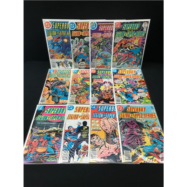 LOT OF 12 SUPERBOY AND THE LEGION OF SUPER HEROES COMICS - DC COMICS
