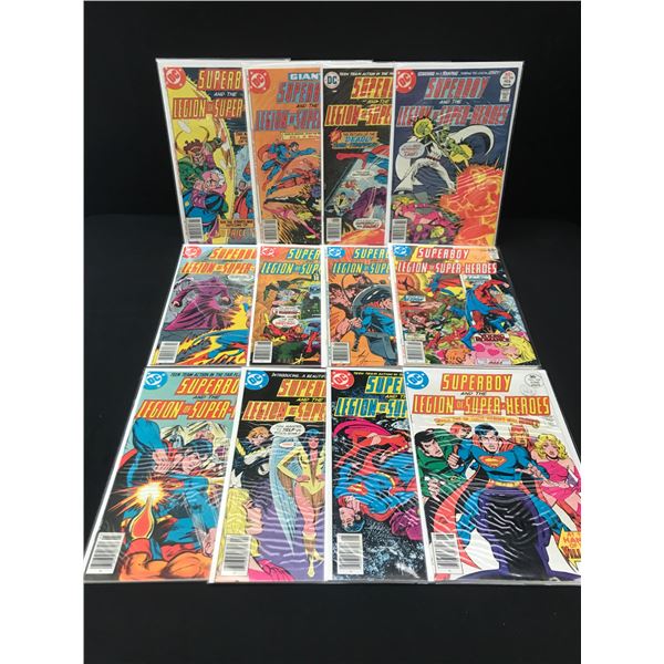 LOT OF 12 SUPERBOY AND THE LEGION OF SUPER HEROES COMICS - DC COMICS