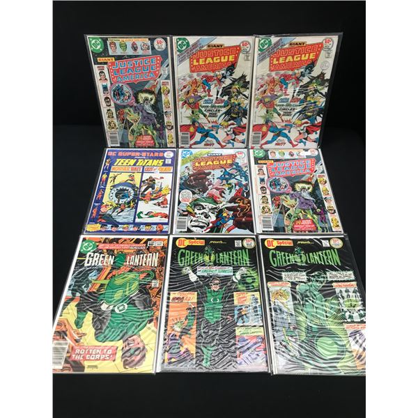 LOT OF 9 MIXED TITLE COMICS - DC COMICS