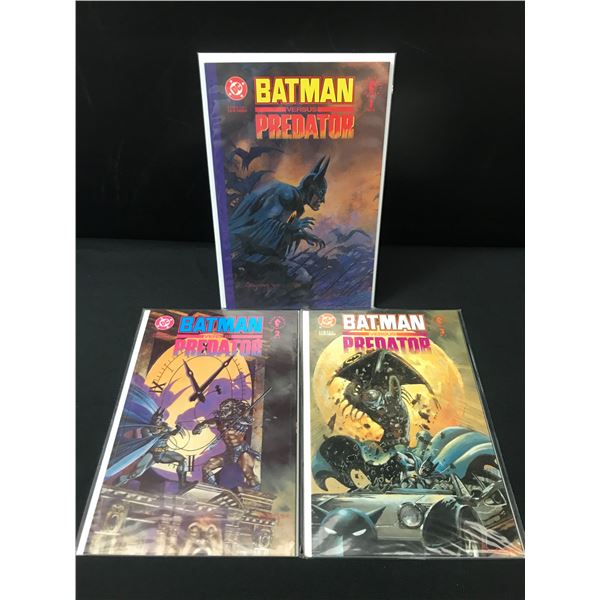 LOT OF 3 BATMAN VS PREDATOR COMICS #1-3 OF 3 - DC COMICS