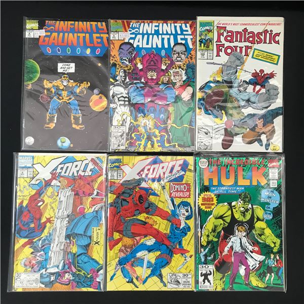 LOT OF 6 MIXED TITLE COMICS - MARVEL COMICS
