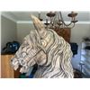 Image 3 : Vintage Large Hand- Carved Wooden Horse Statue-73''x65''