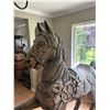 Image 6 : Vintage Large Hand- Carved Wooden Horse Statue-73''x65''