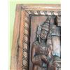 Image 5 : Large hand carved solid wood elephant left facing and royal Procession Wall Art, H78" x W34"