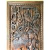 Image 3 : Large hand carved solid wood elephant right facing and royal Procession Wall Art, H78" x W34"
