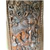 Image 4 : Large hand carved solid wood elephant right facing and royal Procession Wall Art, H78" x W34"