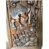 Image 5 : Large hand carved solid wood elephant right facing and royal Procession Wall Art, H78" x W34"
