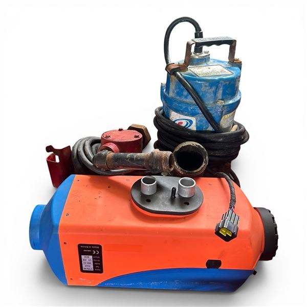 Diesel Air Heater-Model XMZ-02-12V & Tsurumi HS2.4S 2" submersible dewatering pump-1/2 Hp