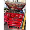 Image 2 : Red Double Rolling Mechanic's Tool Chest with Assortment of Wrenches & Hand Tools.