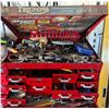 Image 3 : Red Double Rolling Mechanic's Tool Chest with Assortment of Wrenches & Hand Tools.