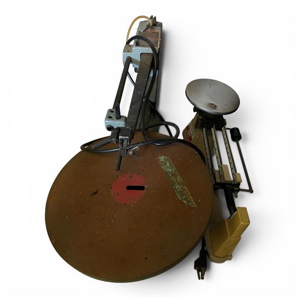 Group of 2-Delta 16" Scroll Saw -Model 40-530C (Working) &Ohaus Triple Beam Balance-5lb 2oz