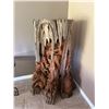 Image 2 : Large hand carved elephant sculpture from natural tree trunk-58"