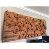 Image 4 : Large decorative hand carved elephant wall panel-64"X26"