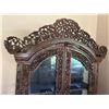 Image 5 : Ornately hand carved wooden display cabinet-79"x47"x16"