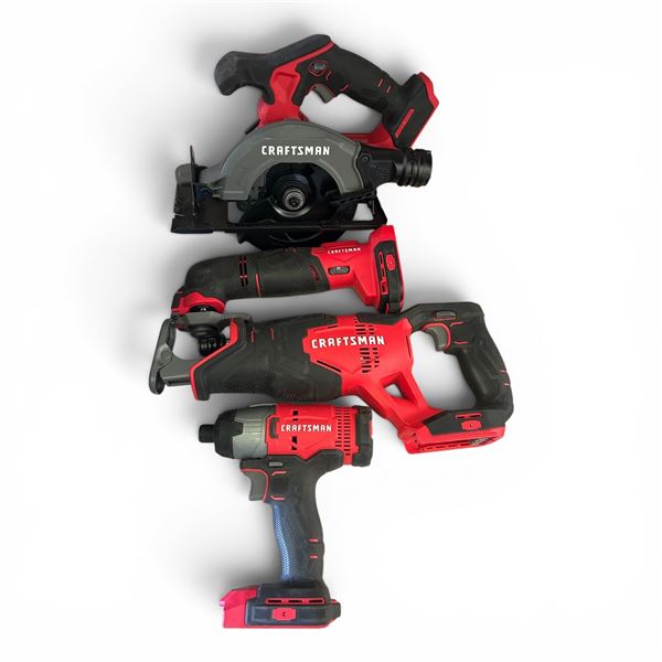 Group of 4- Craftsman cordless Circular Saw,Sawzall & Drills ( No battery)