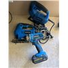 Image 3 : Group of 3- Mastercraft Electric JIgsaws & Cordless impact drill with a battery