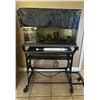 Image 2 : Aquarium Fish Tank with Metal Stand,hood & Decorative's