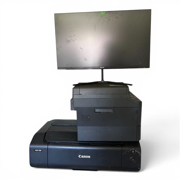 Group of 3-PIXMA PRO-200 & Brother DCP series with Acer Moniter
