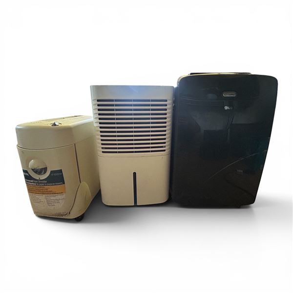 Group of 3- LG Air conditioner, Royal cross-cut paper shredder & Portable dehumidifier