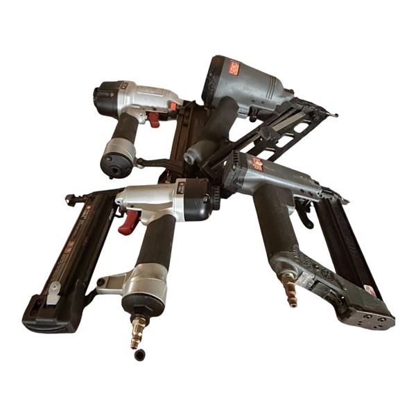 4-Pcs Lot: Senco and Porter Cable Pneumatic Nail Guns