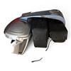 Image 1 : Assorted Auto Parts Includes Harley-Davidson Motorcycle Fairing, Chrome Wheels, Leather Saddlebag