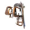 Image 1 : Assortment of Vintage Steel C-Clamps and Bar Clamps