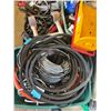 Image 4 : Assorted Lot: Linear Actuators, Electrical Cords, Hardware, and Tow Straps