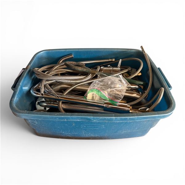 Plumbing Parts Includes Flexible Braided Hoses and Chrome Fixtures