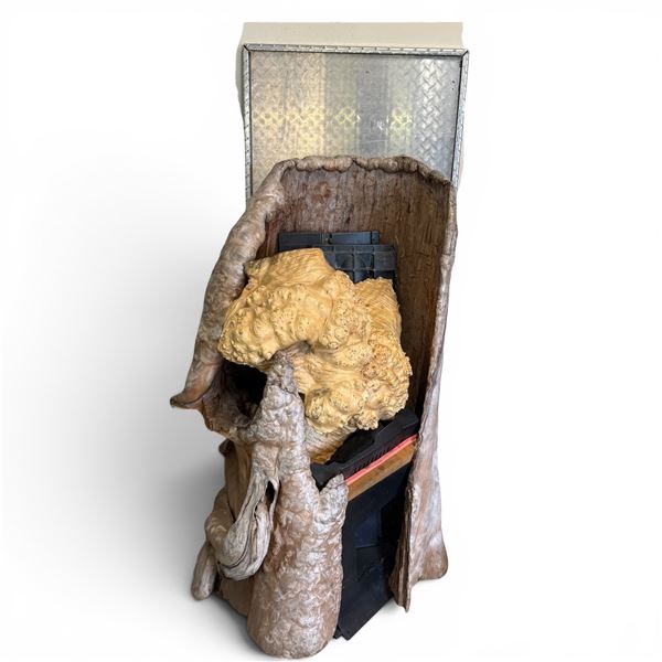 Metal Board, Decorative Tree Trunk Hollow Log and Wood Burls