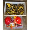 Image 2 : Group of Safety Equipment - Hard Hats, Safety Harness, Straps, and More