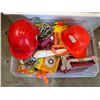 Image 4 : Group of Safety Equipment - Hard Hats, Safety Harness, Straps, and More