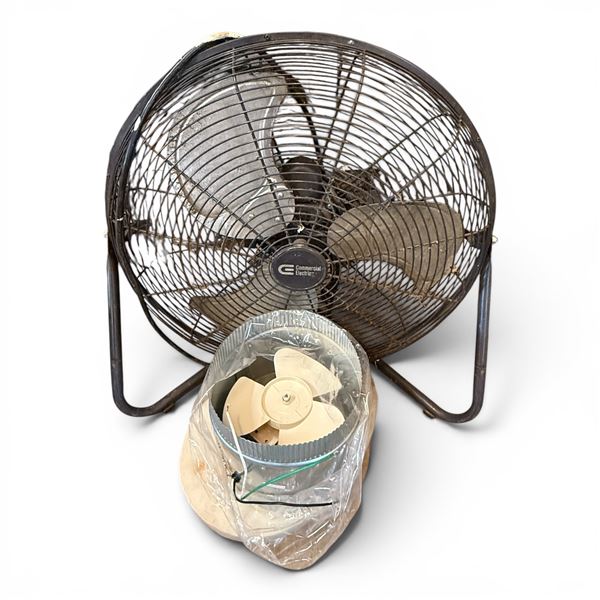 Commercial Electric Floor Fan, Exhaust Fan, and Stripping Tape