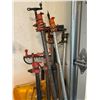 Image 5 : Assorted Pipe Clamps, Snow Shovel, and Electrical Cable Reels