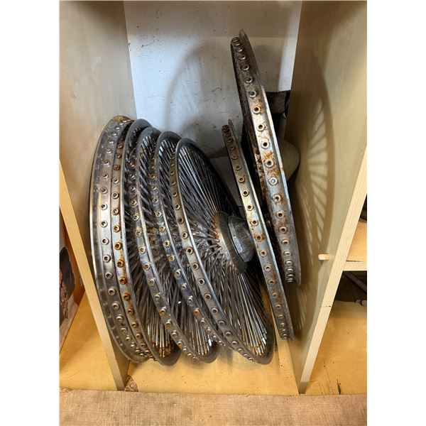 7 Pcs Chrome Wire Spoke Wheel Hub Caps