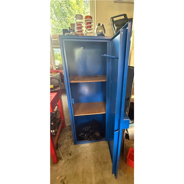 Blue Steel Storage Cabinet (H60")