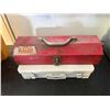 Image 2 : 2-Pcs Metal Tool Boxes (1 Box Filled with First Aid Supplies)