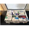 Image 4 : 2-Pcs Metal Tool Boxes (1 Box Filled with First Aid Supplies)