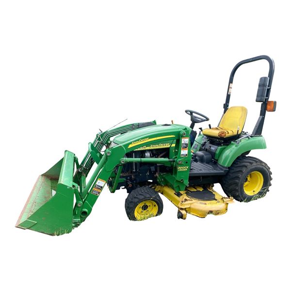 John Deere 2305 4WD Compact Utility Tractor with 200CX Loader, 62D Mower Deck-4781hrs