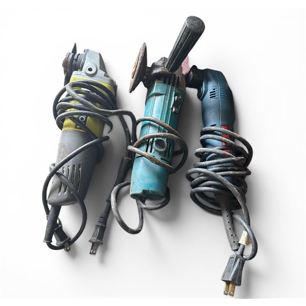 Group of 3 Ryobi Angle Grinder &Detail Sander