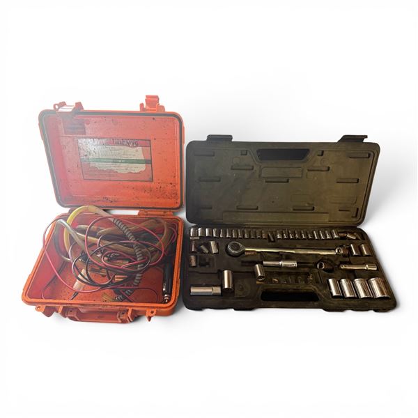 Group of 2 - Gastapper Fuel Transfer System Portable Pump Kit and Socket & Ratchet Wrench Mechanic