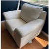 Image 2 : White Leather Armchair, W42" - some wear and marks