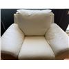 Image 3 : White Leather Armchair, W42" - some wear and marks