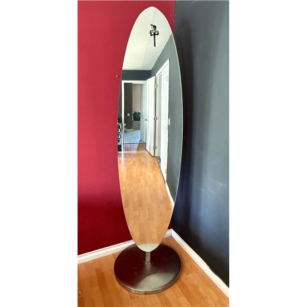 Tall Surfboard Shaped Floor Mirror, H84" x W20.5"