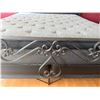 Image 2 : Metal Queen Canopy Bed Frame (W83") & Serta Farina Mattress - As-Is