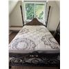 Image 2 : Metal Queen Bed Frame (W62") with BeautyRest Mattress and Box Spring - As-Is