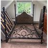 Image 6 : Metal Queen Bed Frame (W62") with BeautyRest Mattress and Box Spring - As-Is