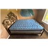 Image 2 : Scroll Cutout Metal Bed Frame with Mattress, Approx. W62" - As-Is