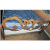 Image 4 : Scroll Cutout Metal Bed Frame with Mattress, Approx. W62" - As-Is
